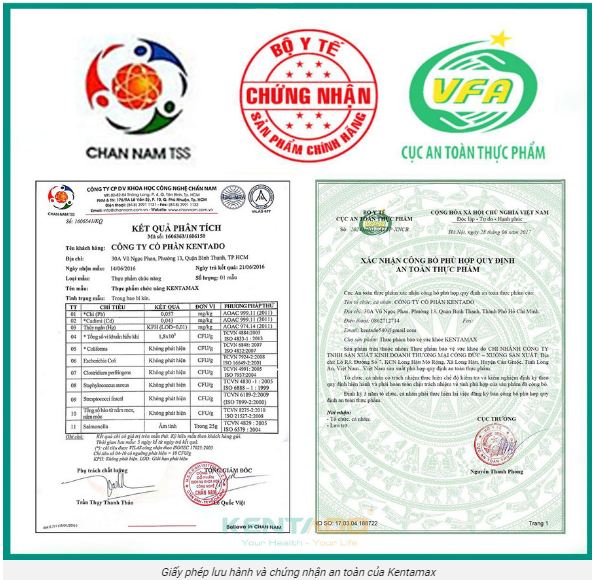 giấy phép sản xuất và lưu hành của thuốc kentamax