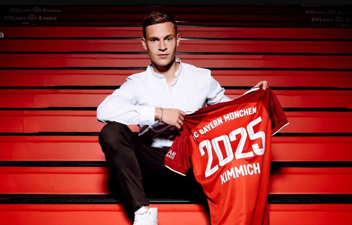 Tiền vệ Joshua Kimmich thi đấu cho Bayern Munich đến năm 2025 | Bóng đá | Vietnam+ (VietnamPlus)